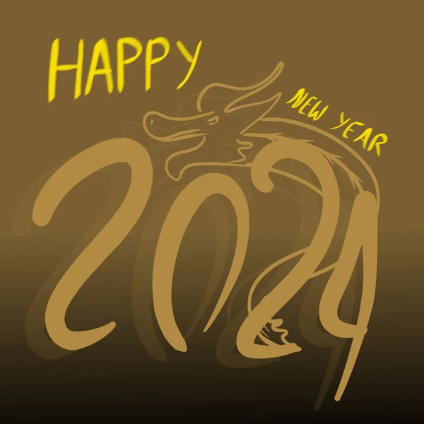 Illustration Happy New Year 2024 — Stock Photo, Image