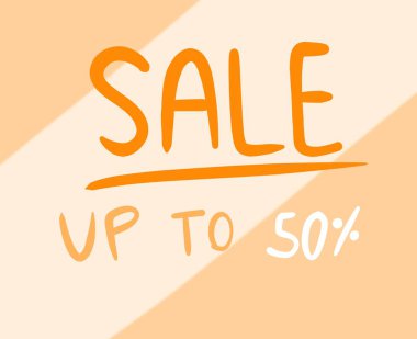 Renkli soyut şekilli satış afişleri. İllüstrasyon