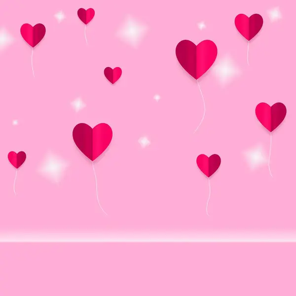 Valentýn Pozadí Srdce Kopií Prostoru — Stock fotografie