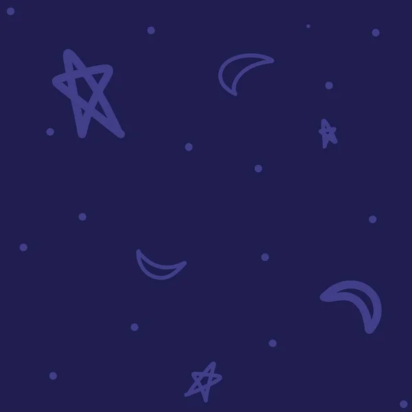 Patrón Sin Costuras Con Estrellas Luna —  Fotos de Stock