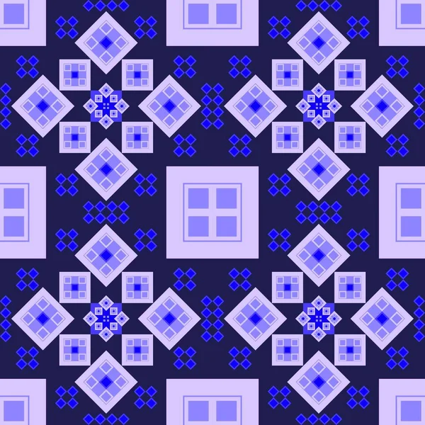 Nahtloses Muster Geometrisches Muster Von Rauten Quadraten Rauten — Stockfoto
