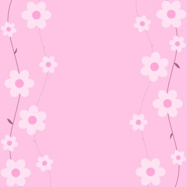 Basit çiçek arkaplanının kusursuz deseni