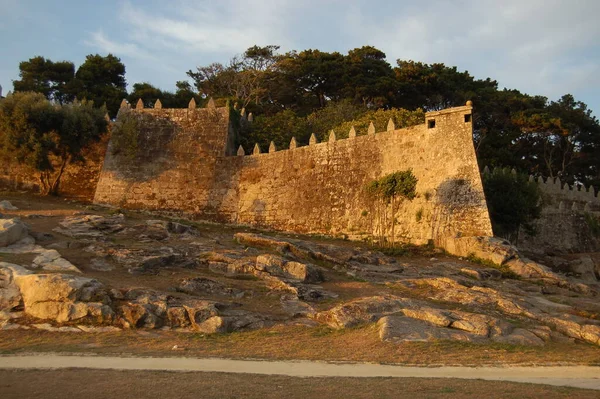 Torre Defensiva Fortaleza Monterreal Baiona Vigo Pontevedra Galicia España —  Fotos de Stock