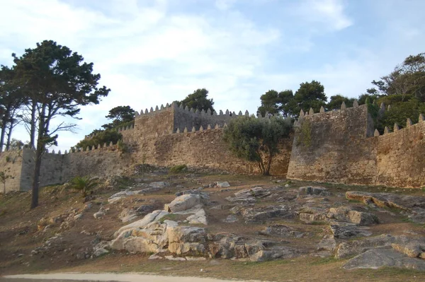 Defensive Tower Monterreal Fortress Baiona Vigo Pontevedra Galicia Spain — Stock Photo, Image