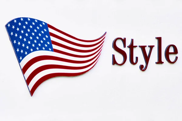 Americká Vlajka Vlny Close Pro Pamětní Den Nebo Července — Stock fotografie