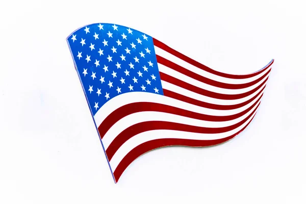 Fala Flaga Amerykańska Close Memorial Day Lub Lipca — Zdjęcie stockowe