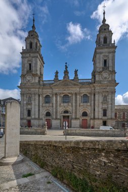 Lugo, Spain - April 29, 2024: The main altarpiece, the work of Cornelis de Holanda. Cathedral of Lugo clipart