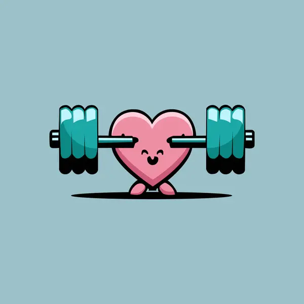 Vector Illustration Fitness Sport Gym Healthy Love Care logo design