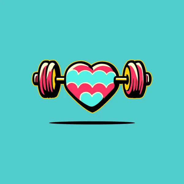 Vector Illustration Fitness Sport Gym Healthy Love Care logo design 1