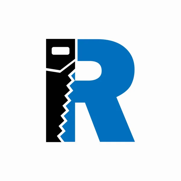 Pila Logo Design Písmeno — Stockový vektor