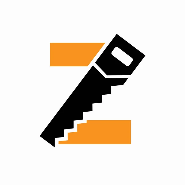 Σχέδιο Λογότυπων Πριονιών Στο Γράμμα — Διανυσματικό Αρχείο