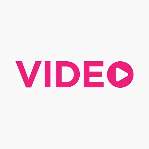 Video Tipografía Letras Logo Vector Template — Vector de stock