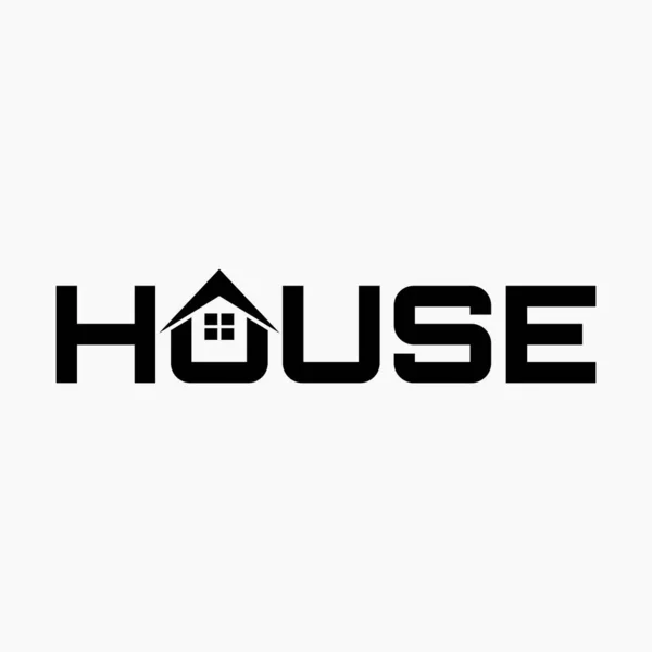 Home Typografi Lettering Logo Logotyp För Fastigheter — Stock vektor