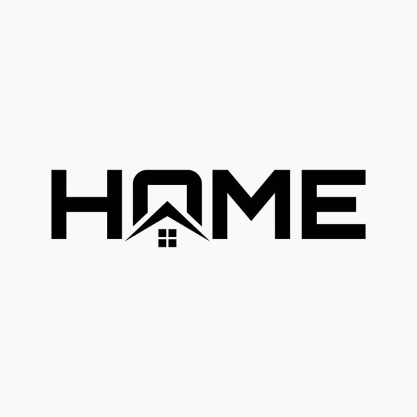 Home Typography Lettering Logo Real Estate Logotype — Stock Vector
