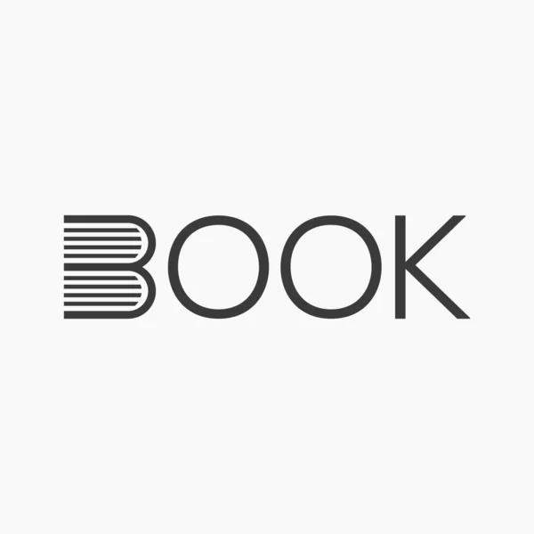 Grafické Písmo Kniha Značka Loga Vzdělávání — Stockový vektor