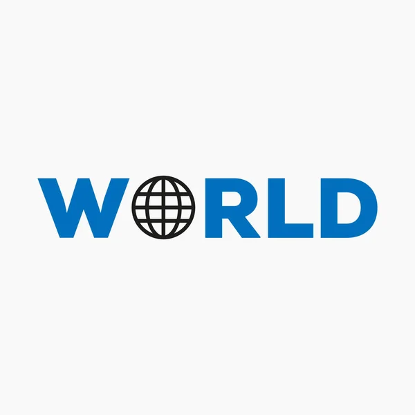 Modèle Vectoriel Logo Typographie Mondiale — Image vectorielle