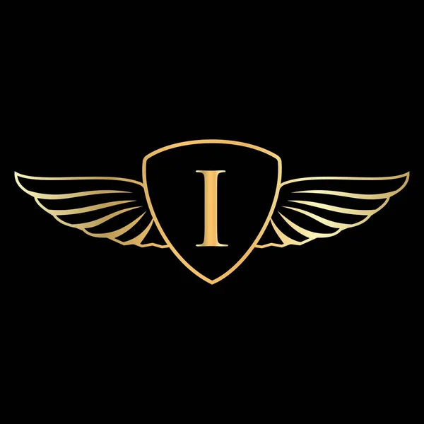 Initiële Wing Logo Letter Alfabet Voor Het Logo Van Het — Stockvector