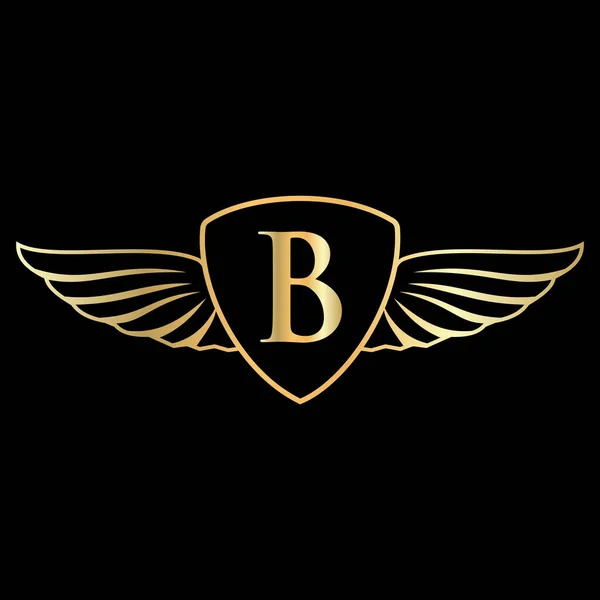 Ulaşım logosu sembolü için B harfi alfabesindeki ilk kanat logosu