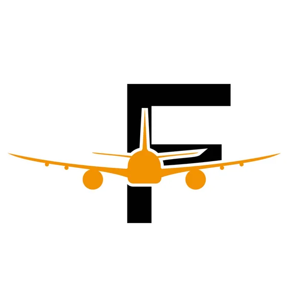 Harf Seyahat Logosu Tasarımı Alfabe Düz Modern Konsept Şablonu — Stok Vektör