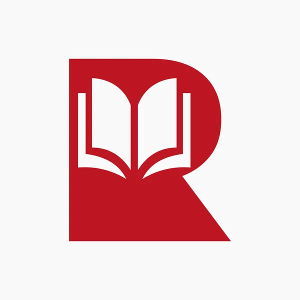 Initial Book Logo Auf Alphabet Vector Template — Stockvektor