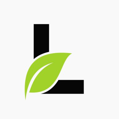 Biyolojik yaprak simgesiyle L harfi üzerinde Eko Yaprak logosu
