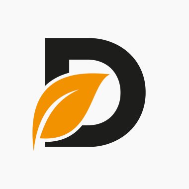 Biyolojik yaprak simgesi ile D harfi üzerinde Eko Yaprak logosu