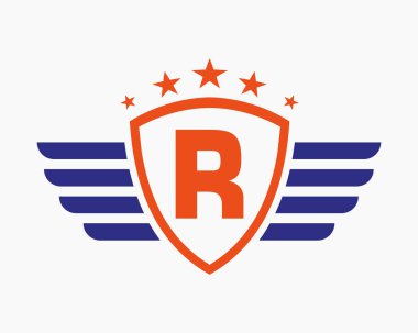 Yıldız Sembollü Taşımacılık Logosu 'nun R harfi üzerinde ilk kanat logosu
