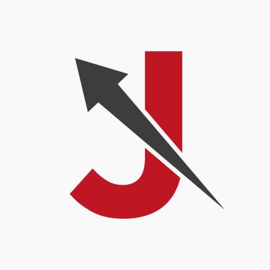 Büyüme Oku Simgesiyle J harfi üzerindeki ilk Mali Logo