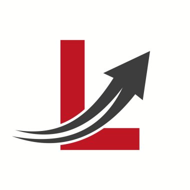 Büyüme Oku Simgesiyle Harf L Konseptine Mali Logo