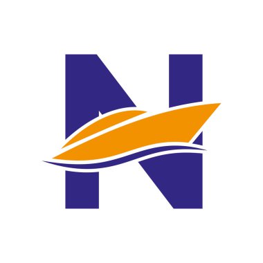 N harfi üzerindeki ilk gemi logosu, Tekne Sembol Şablonu ile donanma işareti