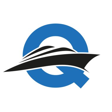 Q harfi üzerinde ilk gemi logosu, Tekne Sembol Şablonu ile donanma işareti