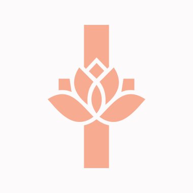 Botanik Sembolü için Çiçek Konsepti. Güzellik İşareti