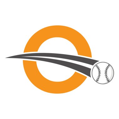 Beyzbol logosu O harfi üzerinde hareket eden beysbol sembolü. Beyzbol İşareti