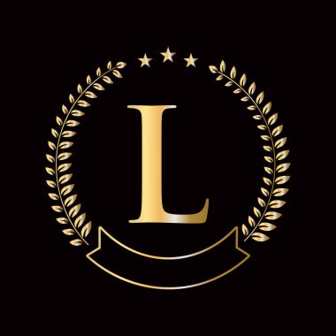 İlk harf L Logo Eğitim, Üniversite ve Akademi Sembolü
