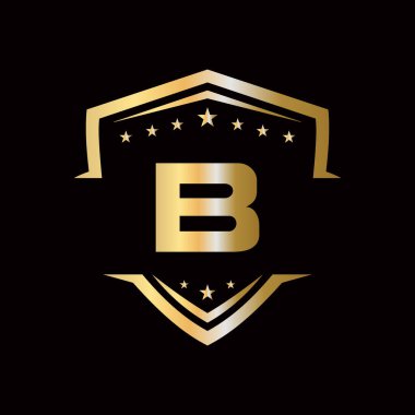 B Mektubunda Otomotiv Logosu Tasarımı. Araba Servisi Sembolü