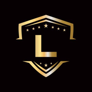 L harfinde otomotiv logosu tasarımı. Araba Servisi Sembolü