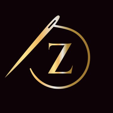 Giysi, Nakış, Tekstil, Moda, Kumaş, Kumaş, Kumaş İşareti için Z Harfi Terzi Logosu, İğne ve İplik Logosu