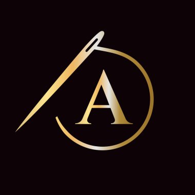 Elbise, Nakış, Tekstil, Moda, Kumaş, Kumaş İşareti için Terzi Logosu, İğne ve İplik Logosu