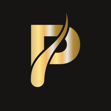 P harfi saç tedavisi logosu, saç tedavi logosu tasarımı.