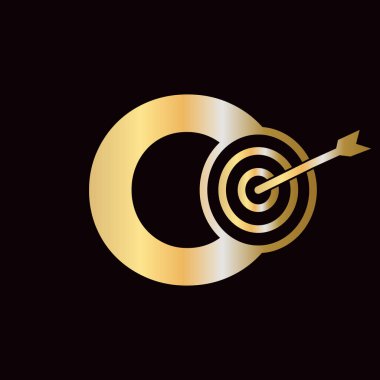O Harfi Başarı Logosu Yay Hedef Simgesi ile Birleştiriliyor