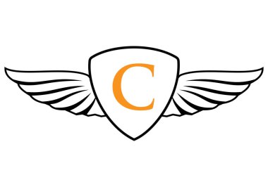 Kalkan Simgesi Taşıma ve Taşımacılık Sembolü C Kanadı logosu