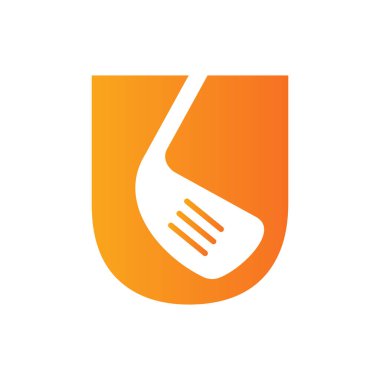 U Hokey Logosu. Hokey sopası sembollü saha hokeyi logosu kavramı