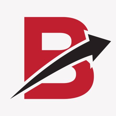 Finansal Sembol ve Ekonomi Yatırım Logosu için Başlangıç Harfi B Arrow Logosu Konsepti