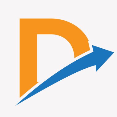 Finansal Sembol ve Ekonomi Yatırım Logosu için Başlangıç Harfi D Ok Logosu Konsepti