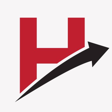 H Arrow 'un Finansal Sembol ve Ekonomi Yatırım Logosu Konsepti