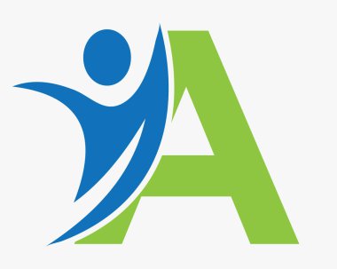 Sağlık Sigortası Vektör Şablonu İnsan Sembolü ile Sağlıklı Logo Konsepti