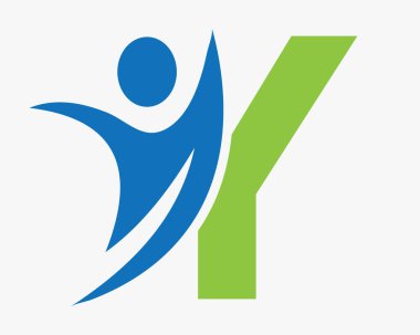 İlk harf Y Sağlık Logosu Sağlıklı Yaşam Sembolü İşaret Şablonu