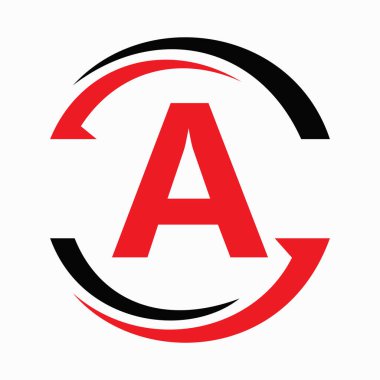 Baş Monogram A Logo Tasarımı. İş ve Şirket Sembol Vektörü Şablonu