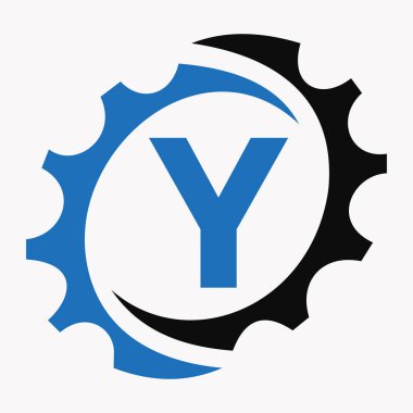 Y harfi logo tasarım şablonu. İş ve Endüstriyel Kimlik Otomotiv Aracı Logosu