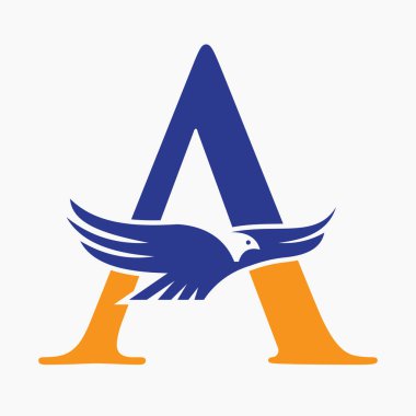 Hız Simgesi ve Ulaşım Sembolü İşareti için Uçan Kartal Logosu Konsepti